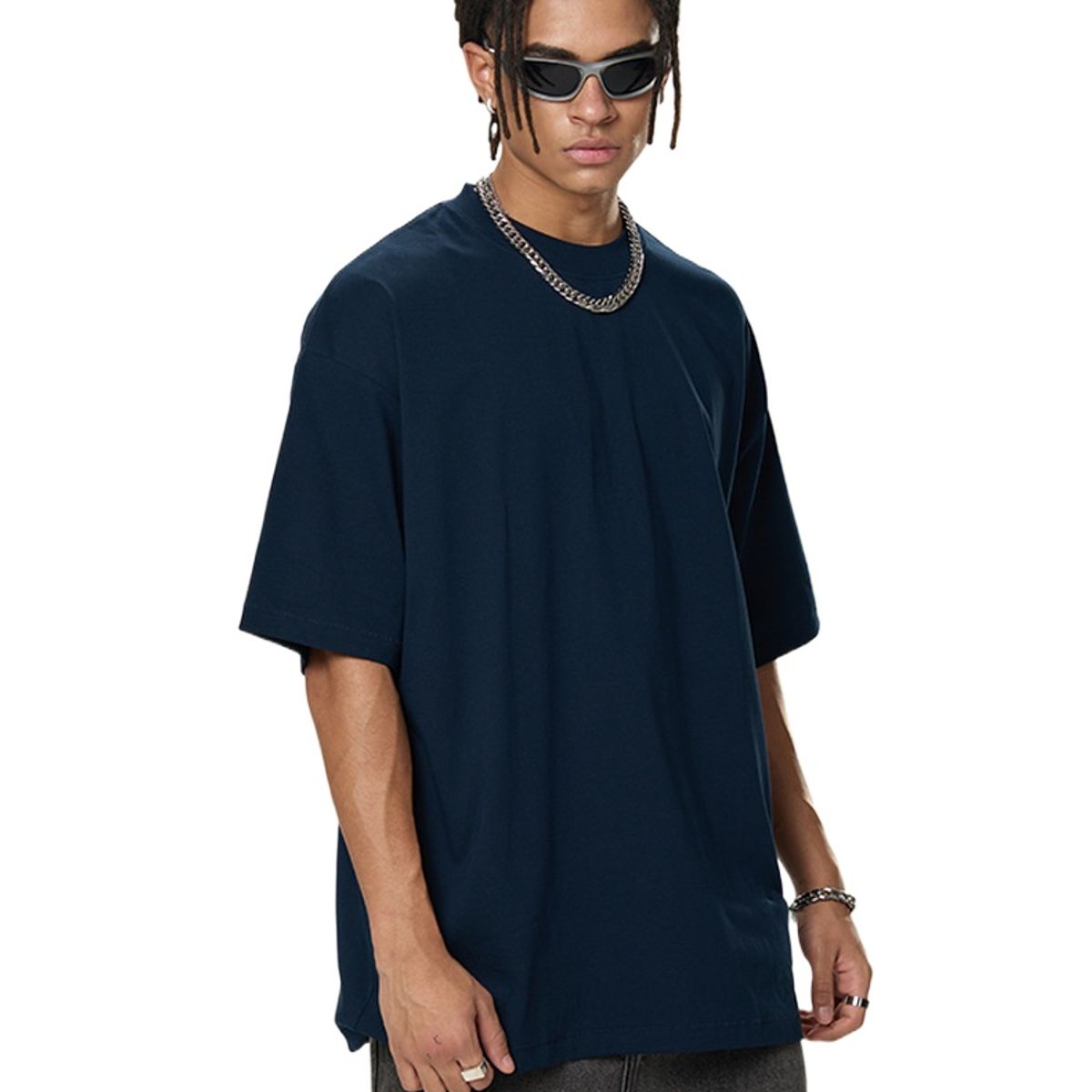 TIOZONEY - Camisa de manga corta para hombre - Azul