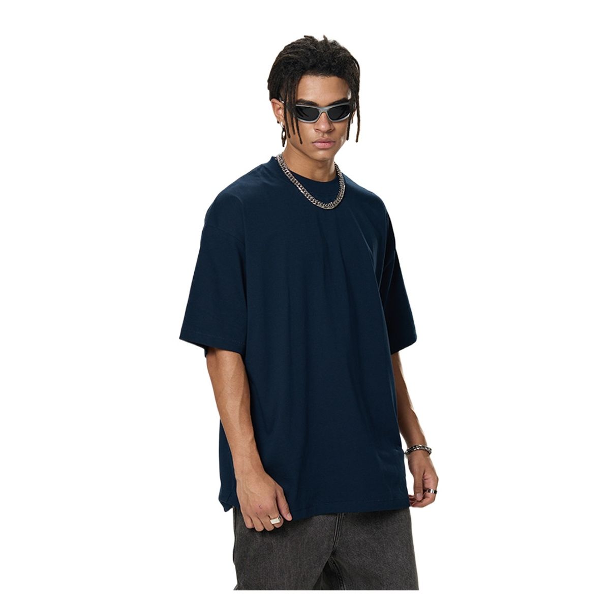 TIOZONEY - Camisa de manga corta para hombre - Azul