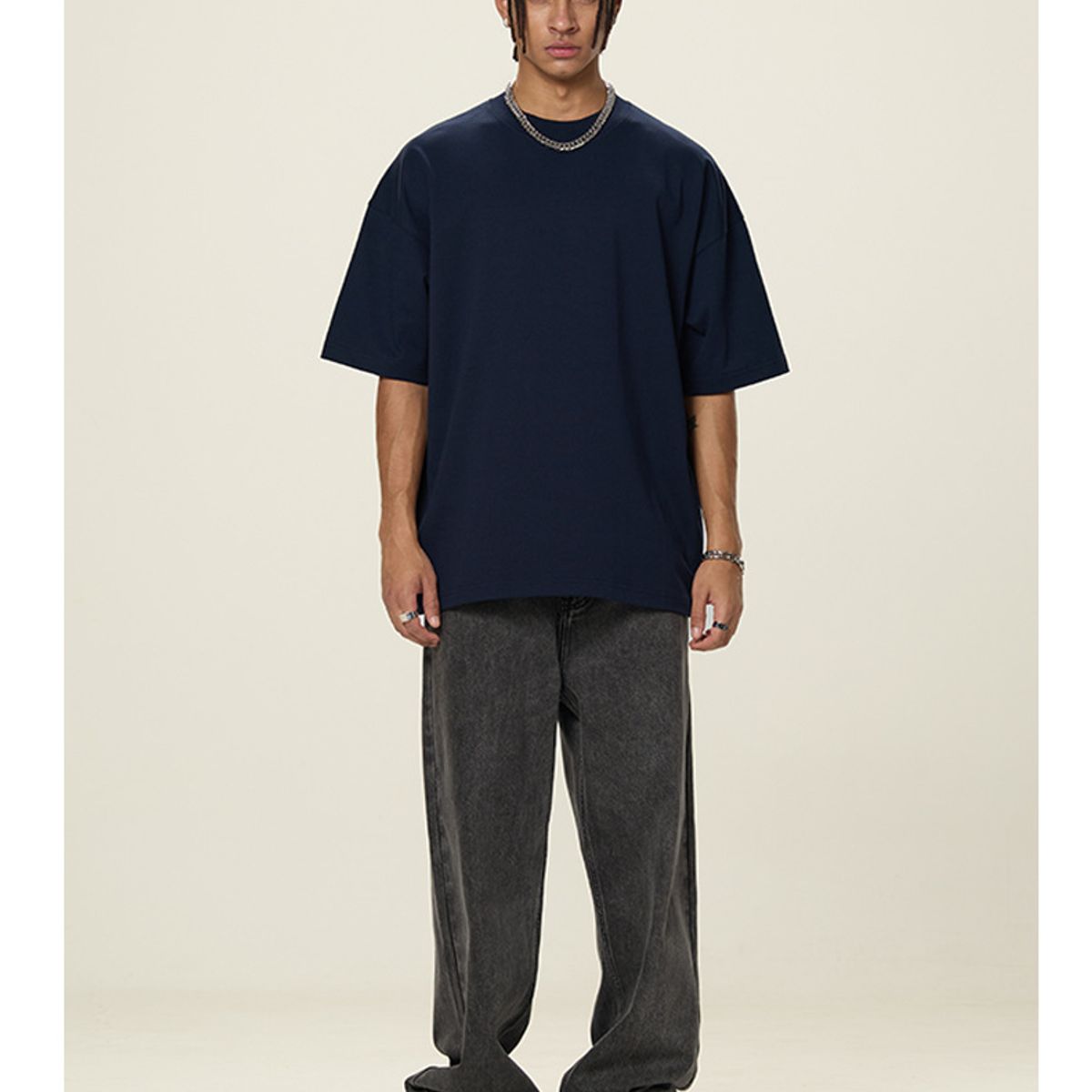 TIOZONEY - Camisa de manga corta para hombre - Azul