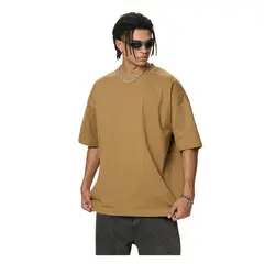 TIOZONEY - Camisa de manga corta para hombre - Marrón