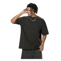 TIOZONEY - Camisa de manga corta para hombre - Gris