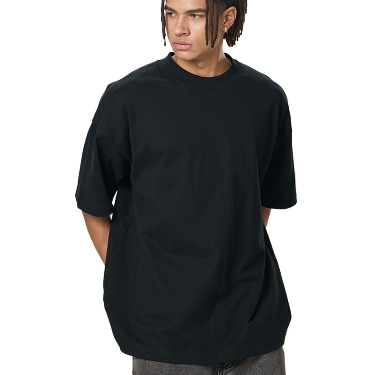 TIOZONEY - Camisa de manga corta para hombre - Negro