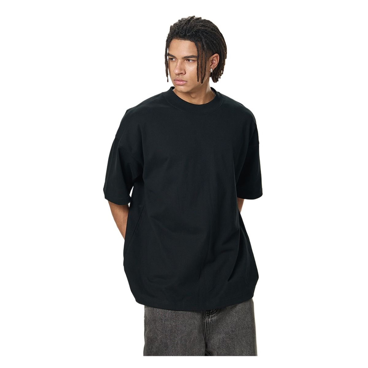 TIOZONEY - Camisa de manga corta para hombre - Negro