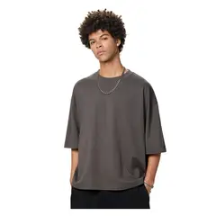 TIOZONEY - Camisa de manga corta para hombre - Gris