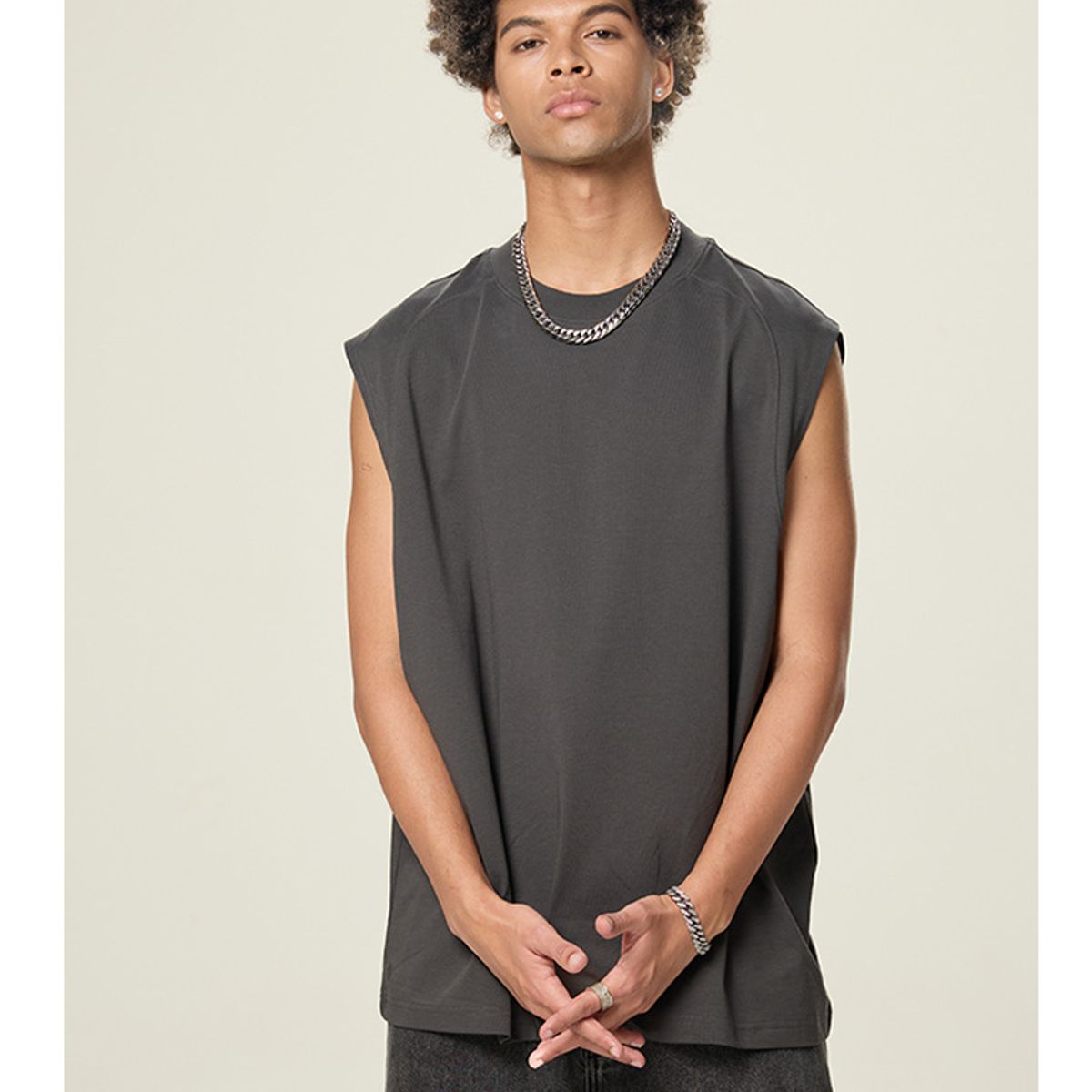 TIOZONEY - Camisa de manga corta para hombre - Gris