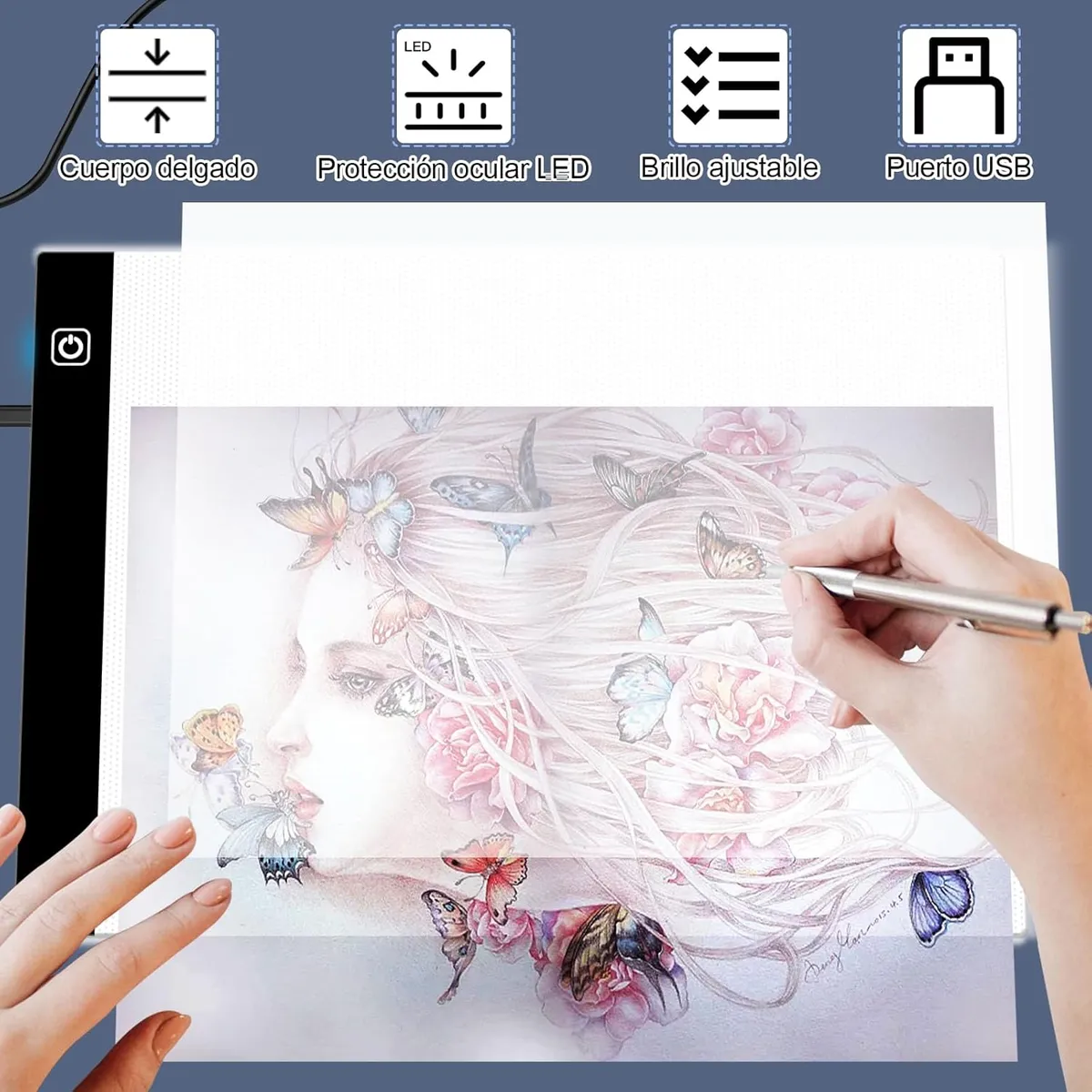 KUANGYE - Mesa De Luz Digital A4 Tabla De Dibujo Tatuaje