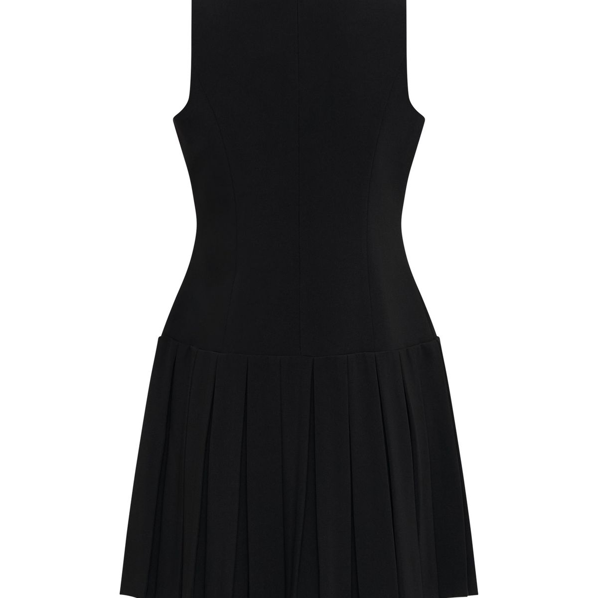 TIOZONEY - Vestido Holgado Con Cuello En V Liso De Manga Corta De Algod - Negro