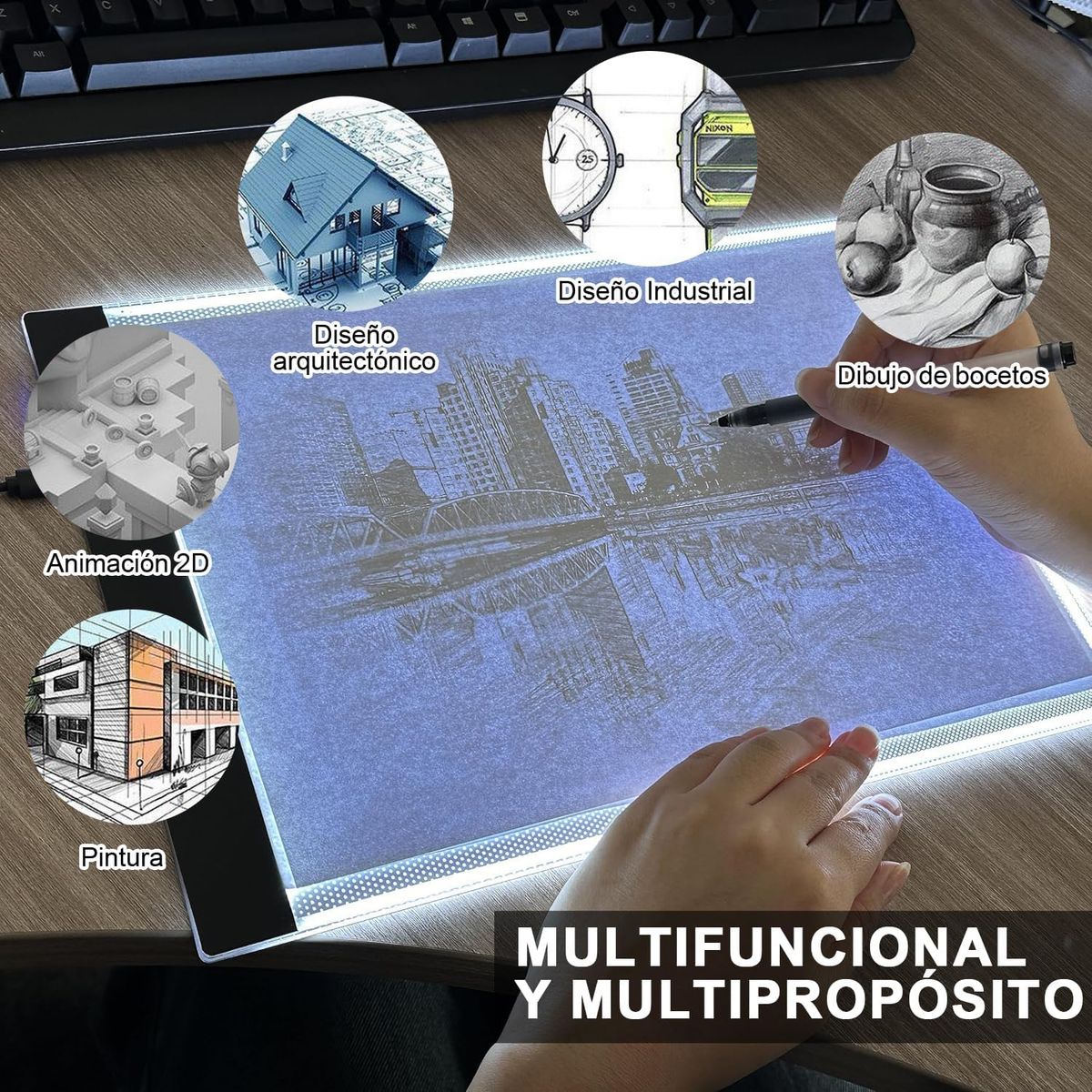 KUANGYE - Mesa De Luz Digital  Tabla De Dibujo Tatuaje