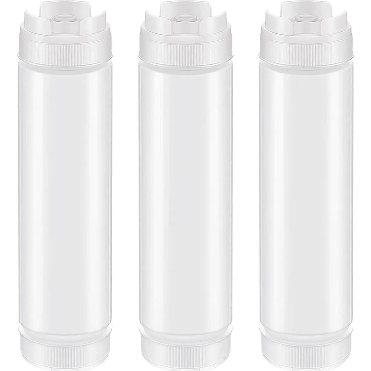 KUANGYE - 3 Botellas Dispensadores Para Aderezos Salsa Mayonesa 400ml