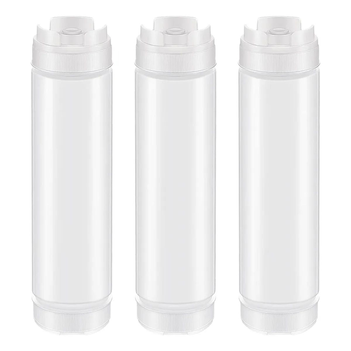 KUANGYE - 3 Botellas Dispensadores Para Aderezos Salsa Mayonesa 400ml