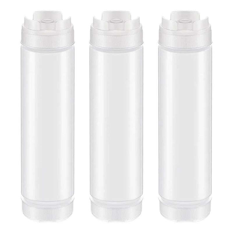 KUANGYE - 3 Botellas Dispensadores Para Aderezos Salsa Mayonesa 400ml