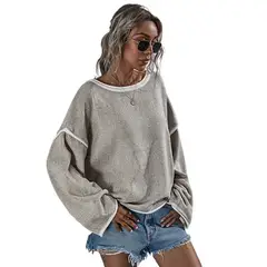 TIOZONEY - Suéter de mujer-Café