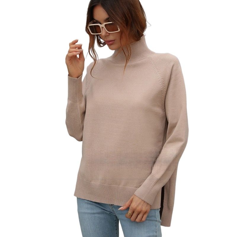 TIOZONEY - Suéter de mujer-Beige