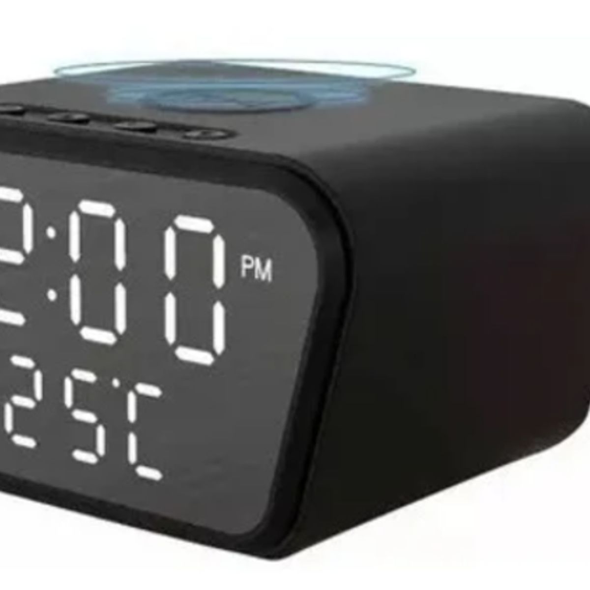 GENERICO - Reloj Despertador Con Cargador Inalámbrico Y Termómetro