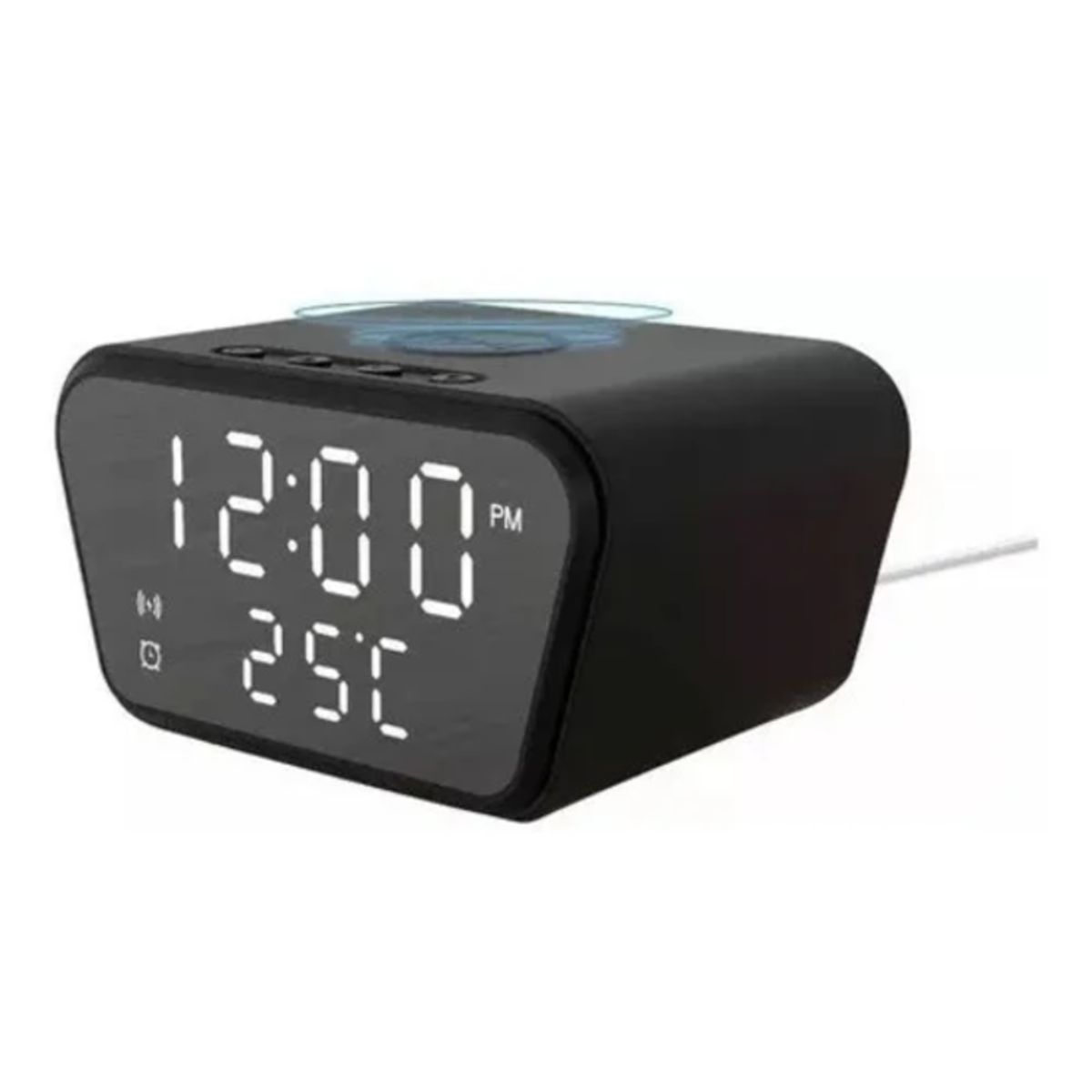 GENERICO - Reloj Despertador Con Cargador Inalámbrico Y Termómetro