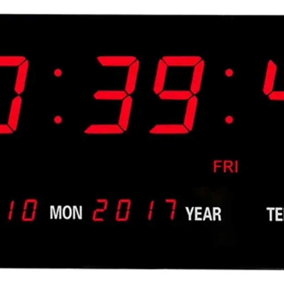 GENERICO - Reloj De Pared Digital Fecha Hora Temperatura