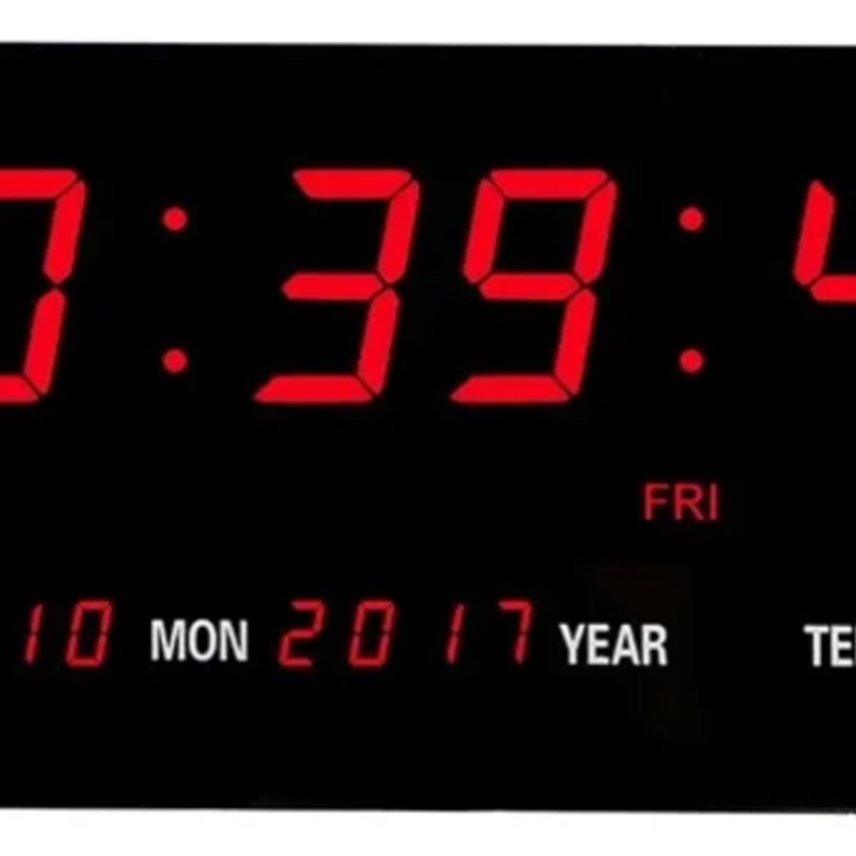 GENERICO - Reloj Mural Reloj Digital De Pared Led Fecha