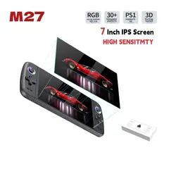 CORRERREY - Consola de juegos portátil M27 pantalla IPS de 7 pulgadas Linux/EMELEC