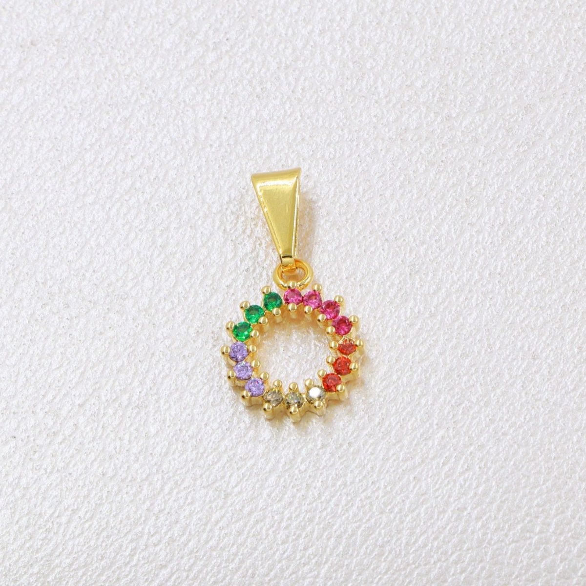 GENERICO - Colgante Rainbow Circonias oro laminado 18k