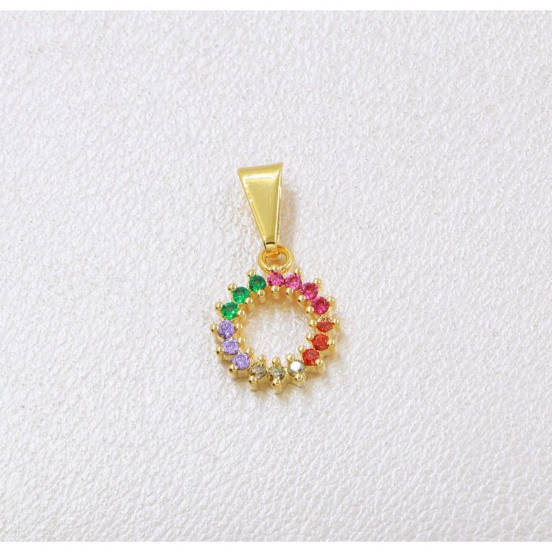 GENERICO - Colgante Rainbow Circonias oro laminado 18k