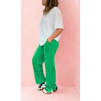 Pantalón Buzo Mujer Algodón Verano Recto Pierna Ancha 7531