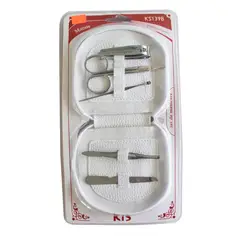 KISS - Set De Manicure Blanco, 5 Piezas. Kis