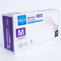 MAXCARE - Guantes Examinación Vinilo M Caja 100 unid - Blanco - L