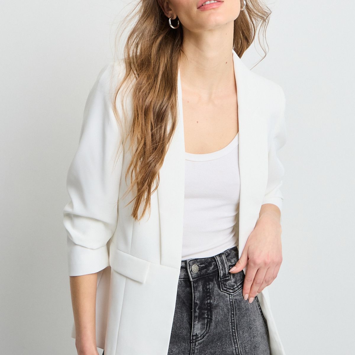 IO - Blazer Mujer Crudo Io