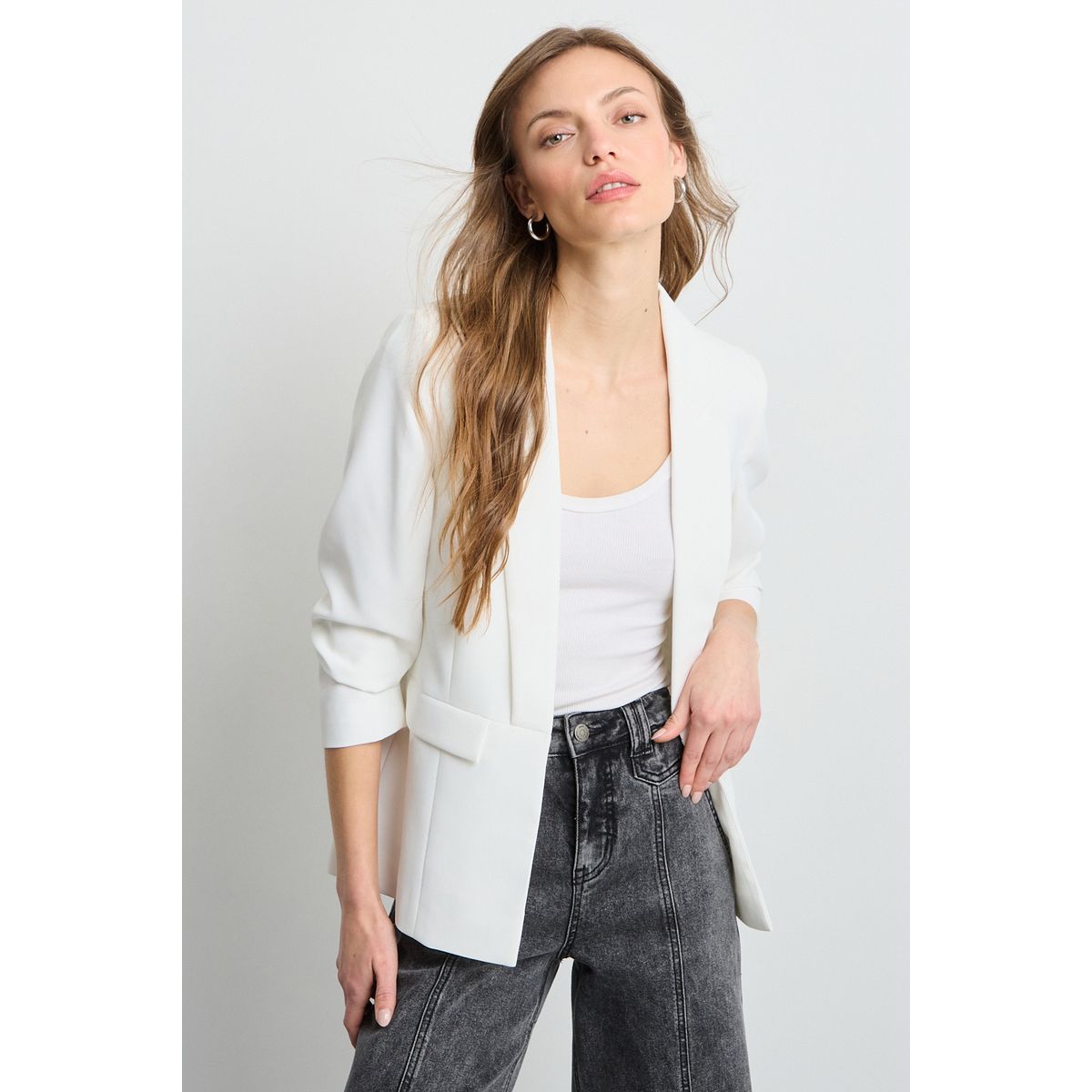 IO - Blazer Mujer Crudo Io