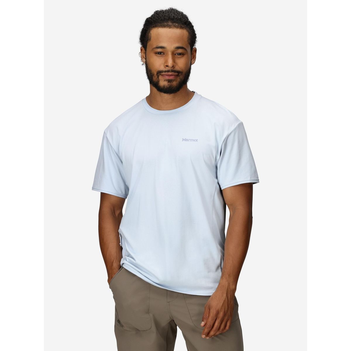 MARMOT - Polera Hombre Arex Upf50 Cress Blanco Marmot