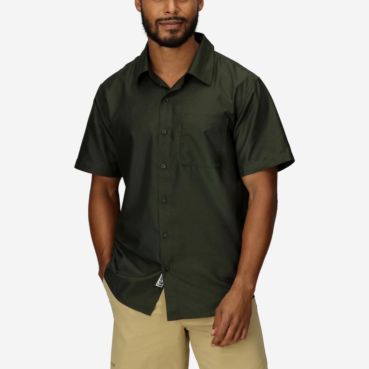 MARMOT - Camisa Hombre Arex Ss Verde Marmot