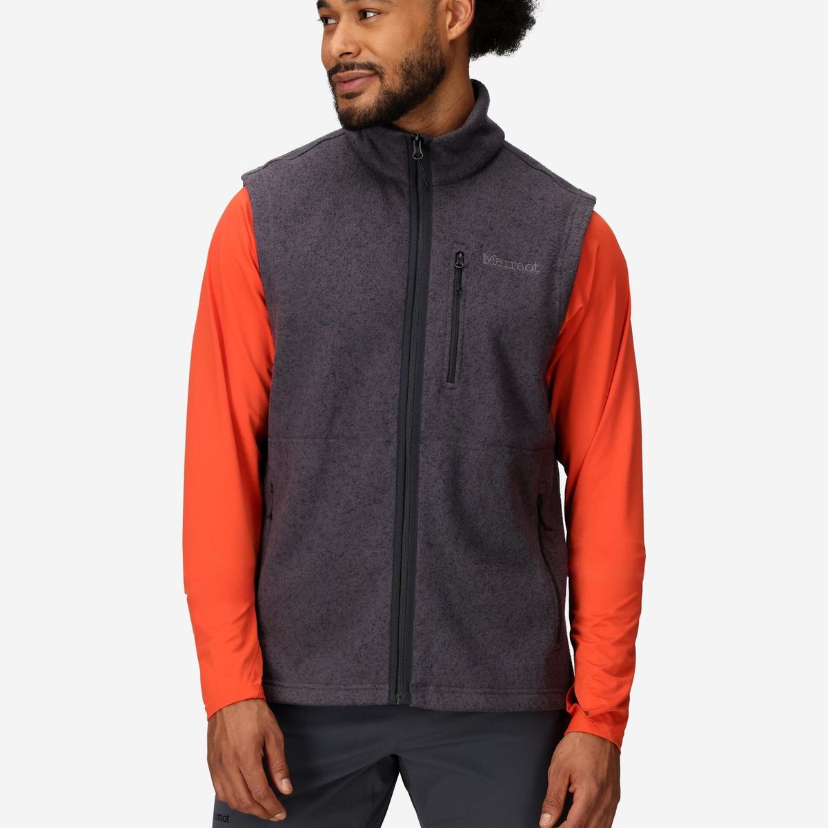 MARMOT - Polar Hombre Drop Line Vest Negro Marmot