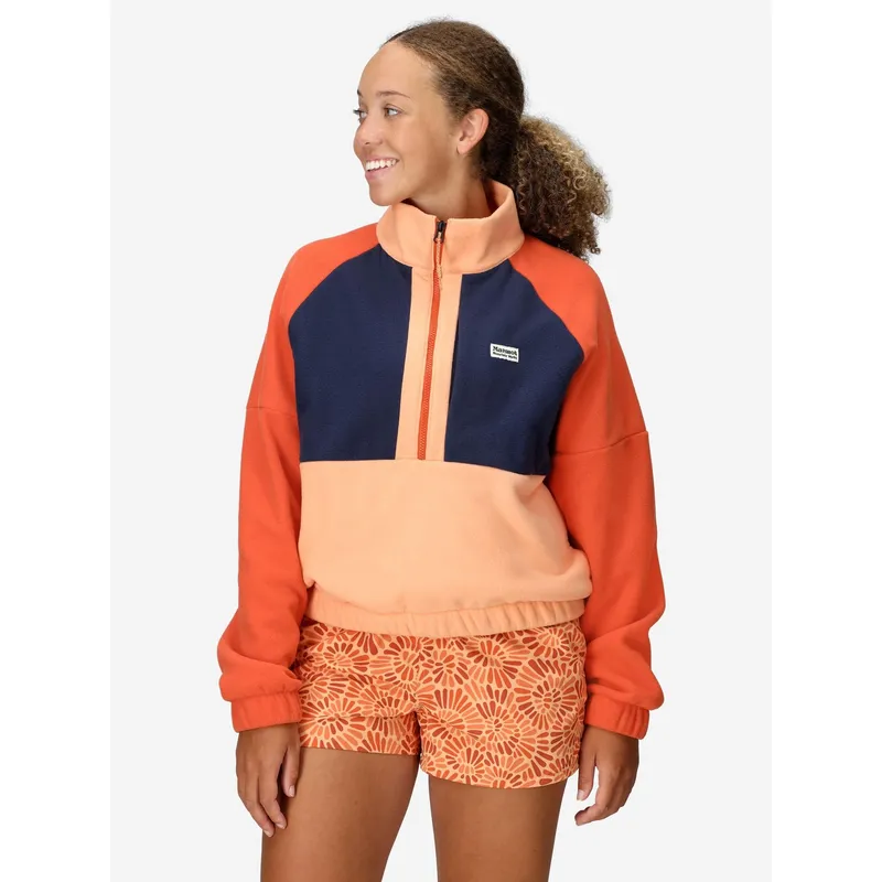 MARMOT - Polar Mujer Retro Rocklin Half Zip Naranjo Marmot