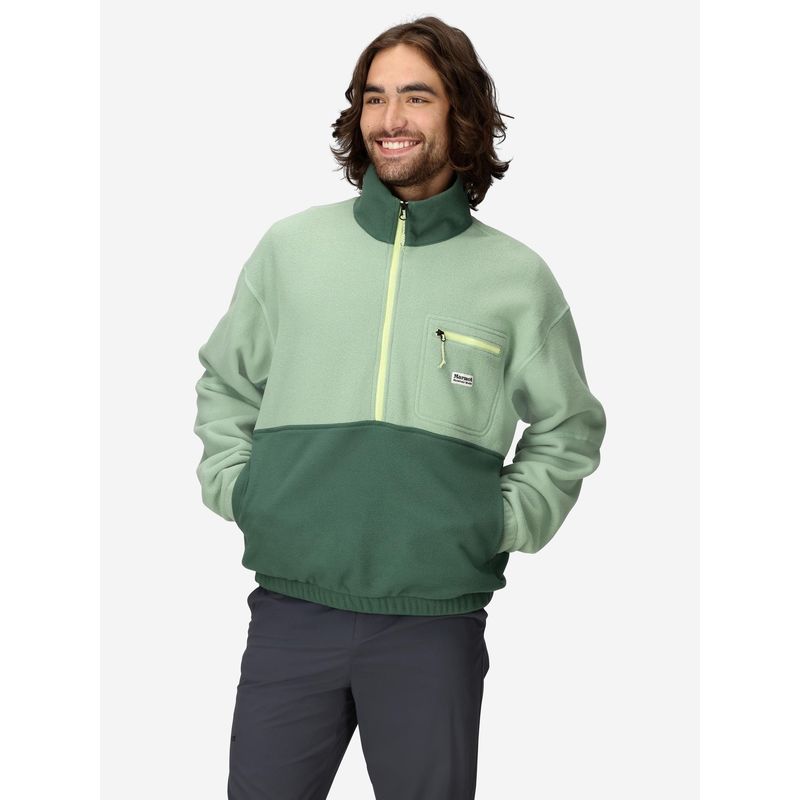 MARMOT - Polar Hombre Retro Rocklin Half Zip Verde Marmot