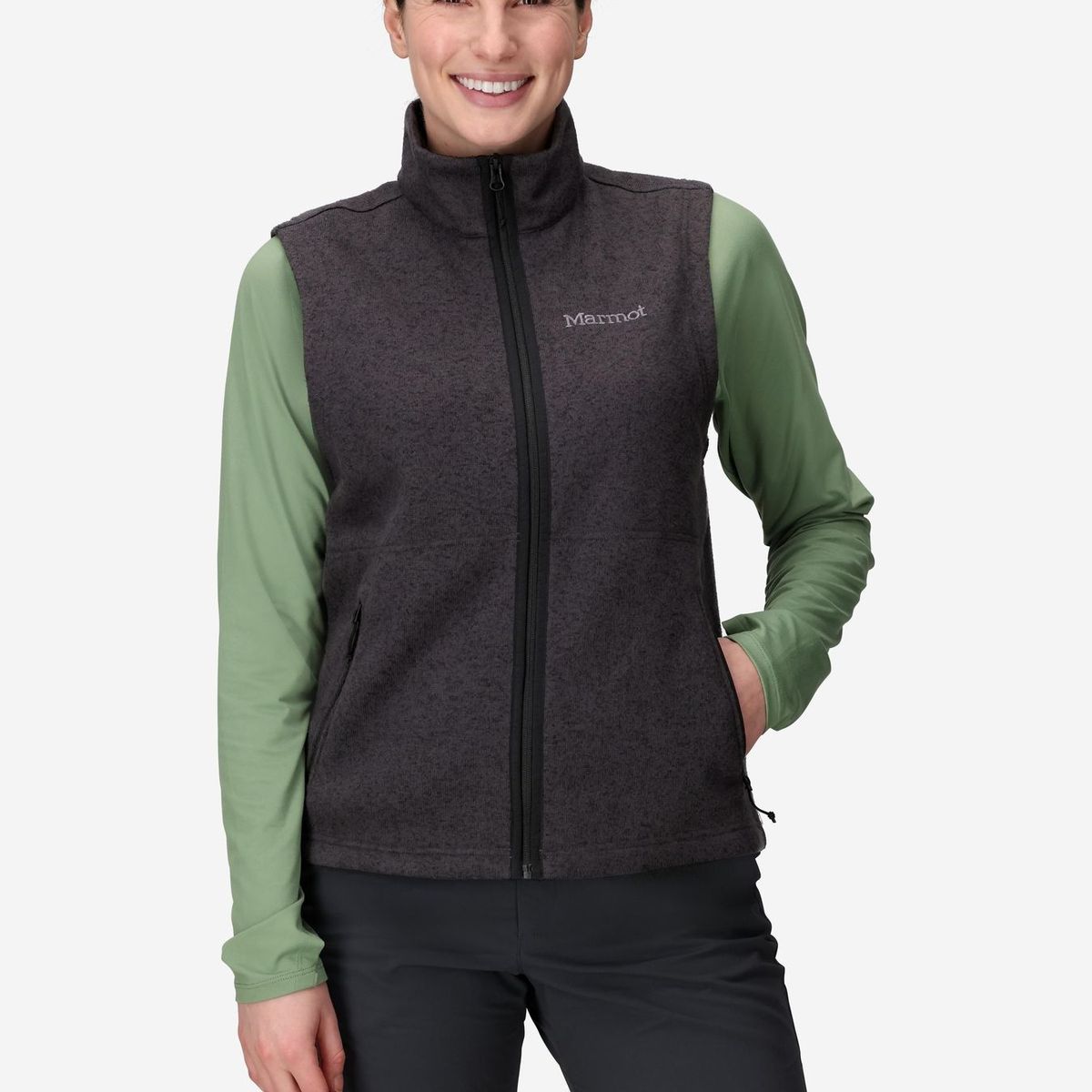 MARMOT - Polar Mujer Drop Line Vest Negro Marmot