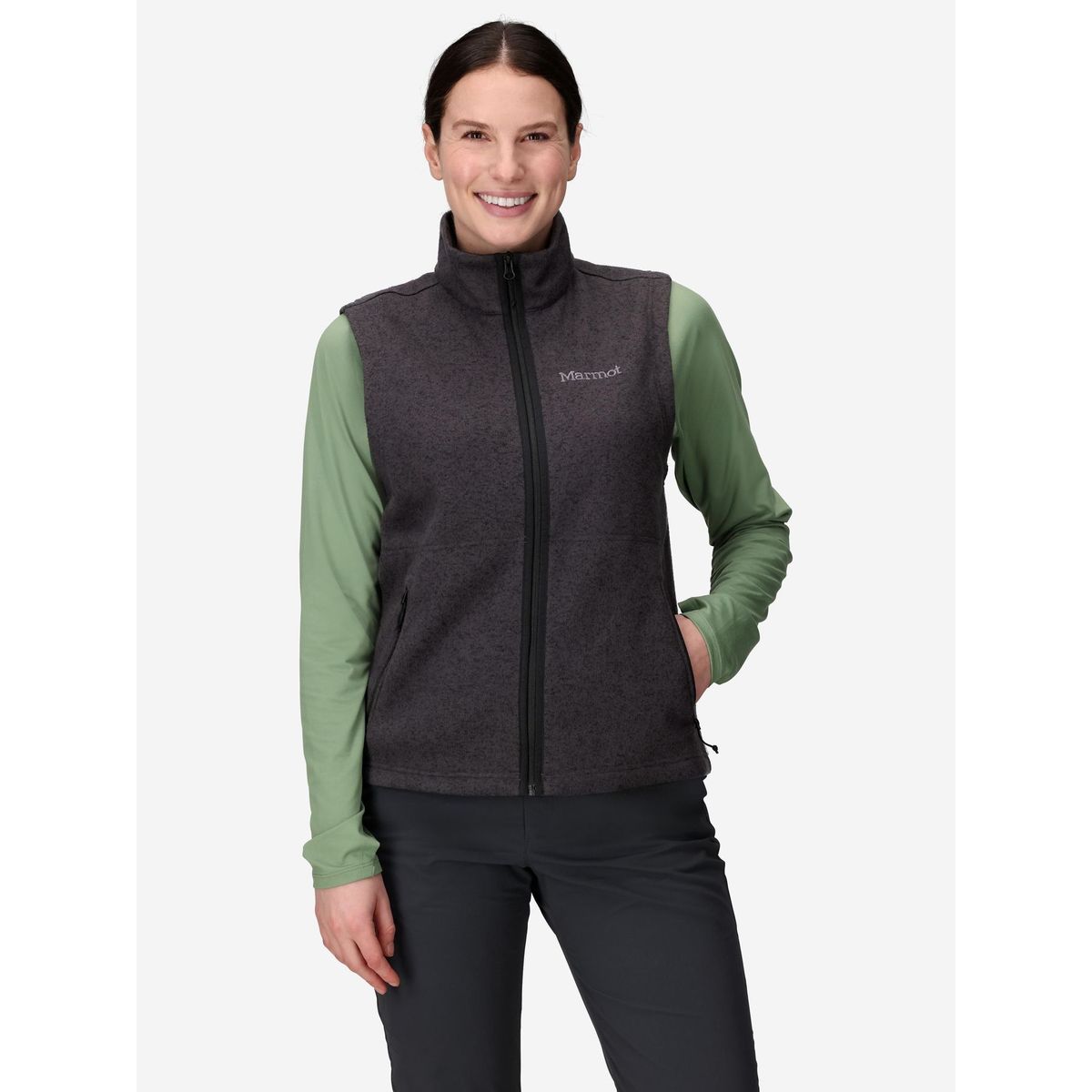 MARMOT - Polar Mujer Drop Line Vest Negro Marmot