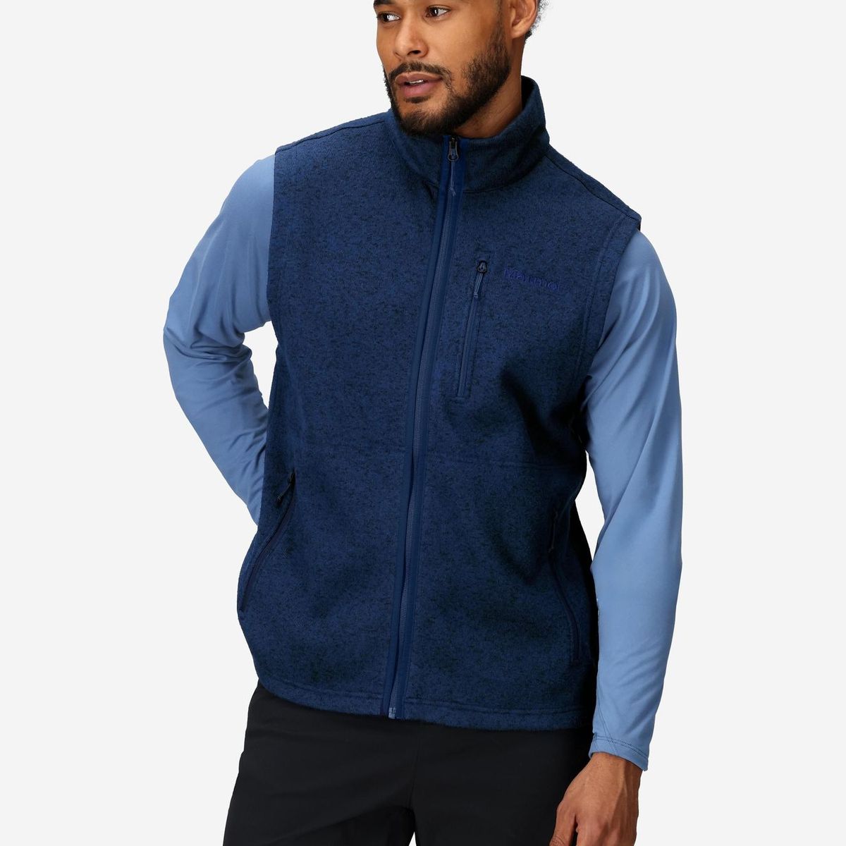 MARMOT - Polar Hombre Drop Line Vest Azul Marmot