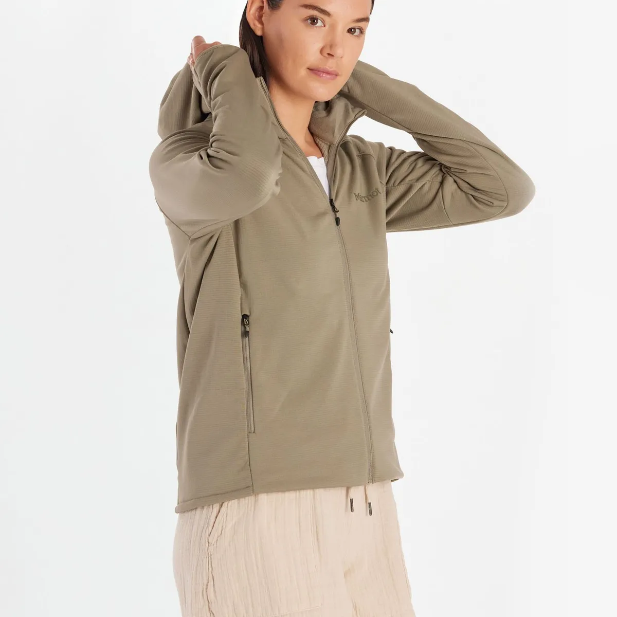 MARMOT - Polar Mujer Leconte Fleece Hoody Café Marmot