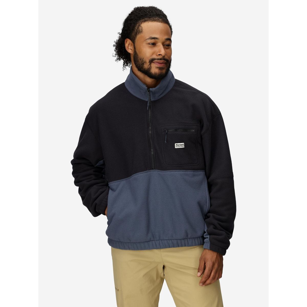 MARMOT - Polar Hombre Retro Rocklin Half Zip Azul Marmot