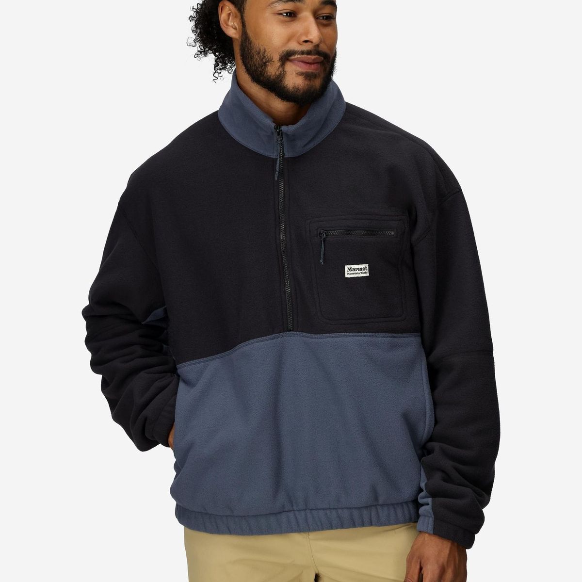 MARMOT - Polar Hombre Retro Rocklin Half Zip Azul Marmot