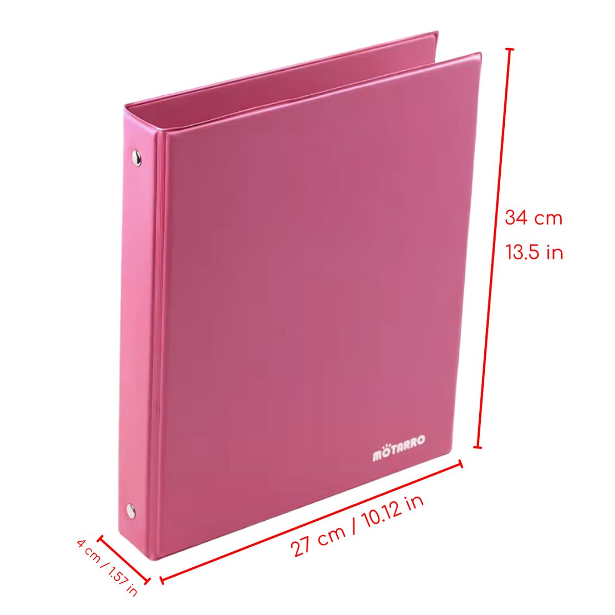 MOTARRO - Archivador Fc De Pvc Con 4 Anillos Carpeta Organizadora