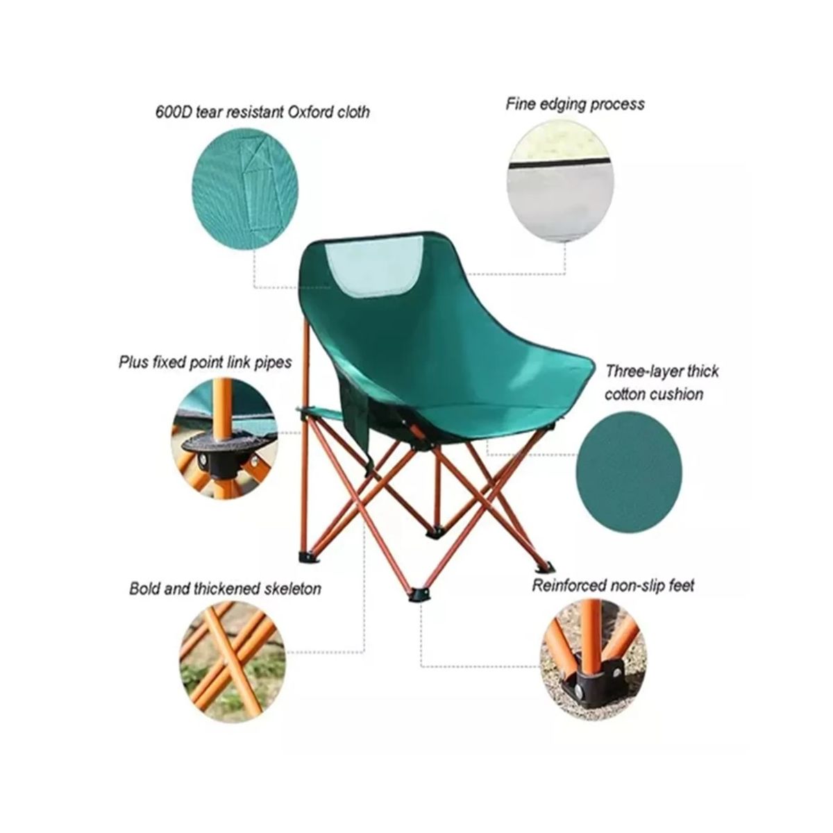 GENERICO - Silla Exterior Plegable Camping Playa Picnic Pesca Portatil