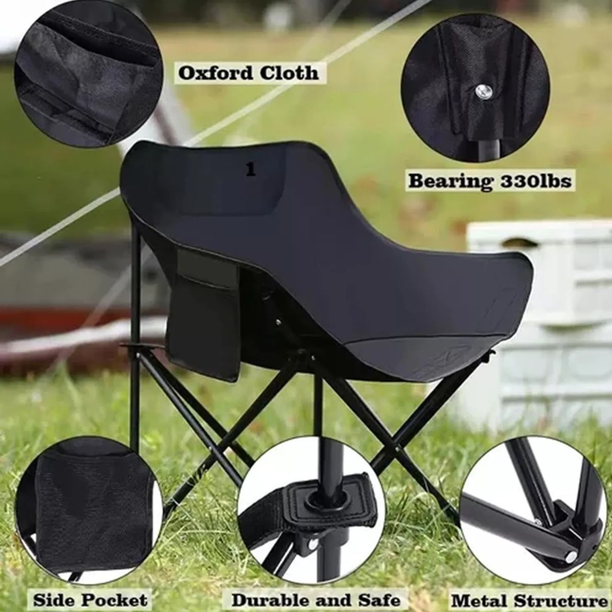 GENERICO - Silla Exterior Plegable Camping Playa Picnic Pesca Portatil