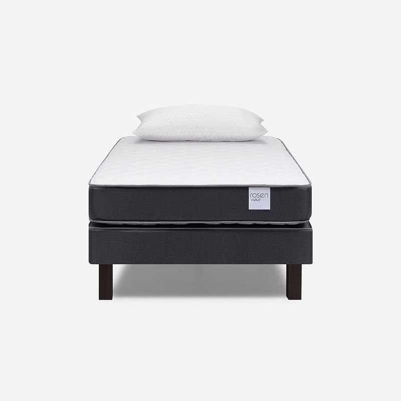 ROSEN - Cama Europea Rosen Wave 1 Plaza + Almohada Light