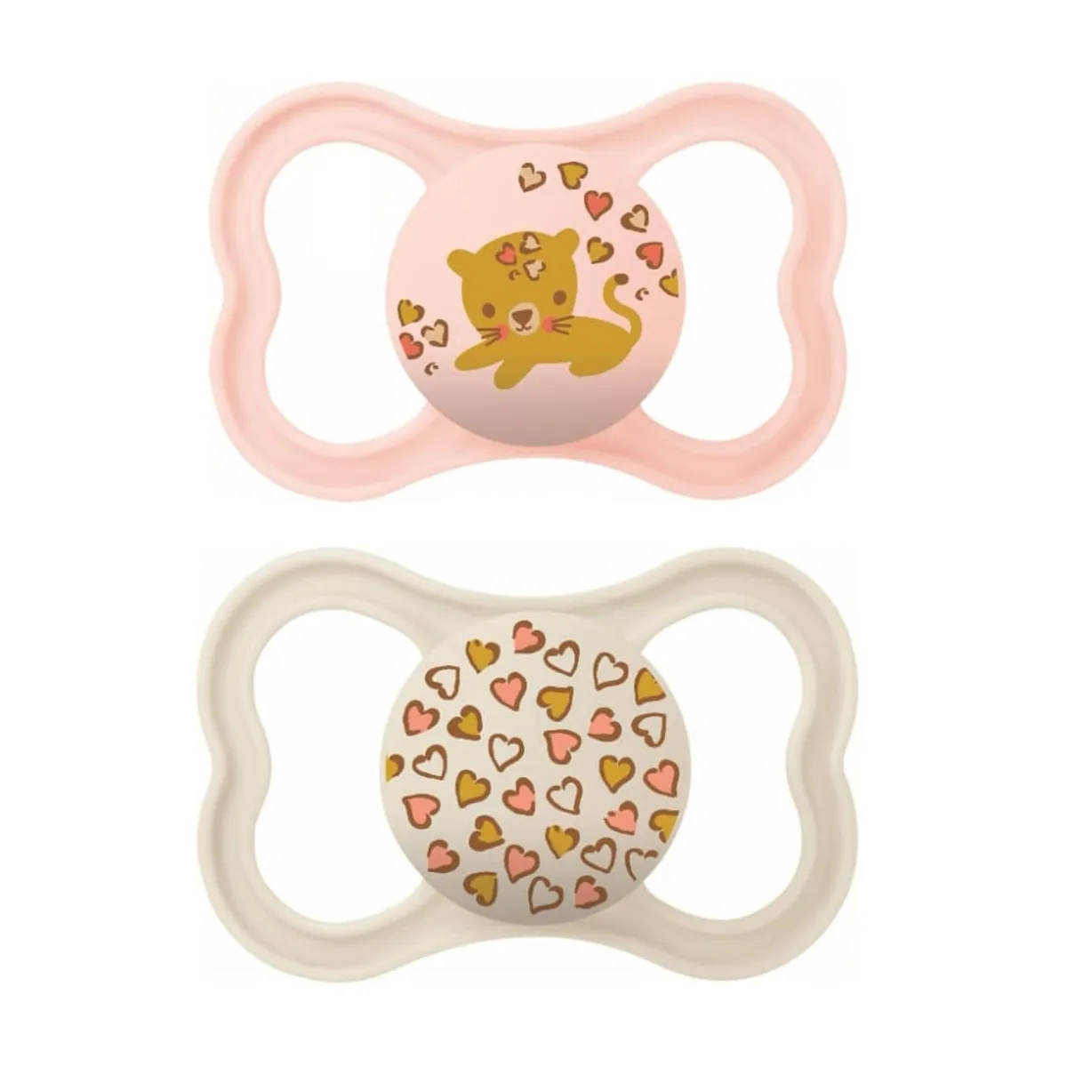 MAM - 2 Chupetes MAM Air con Caja Esterilizadora 6m+ Rosado
