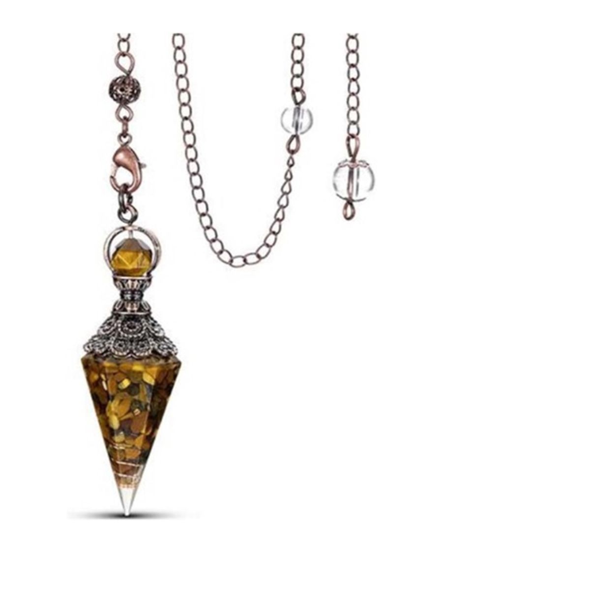 GENERICO - PENDULO DE ADIVINACIÓN OJO DE TIGRE