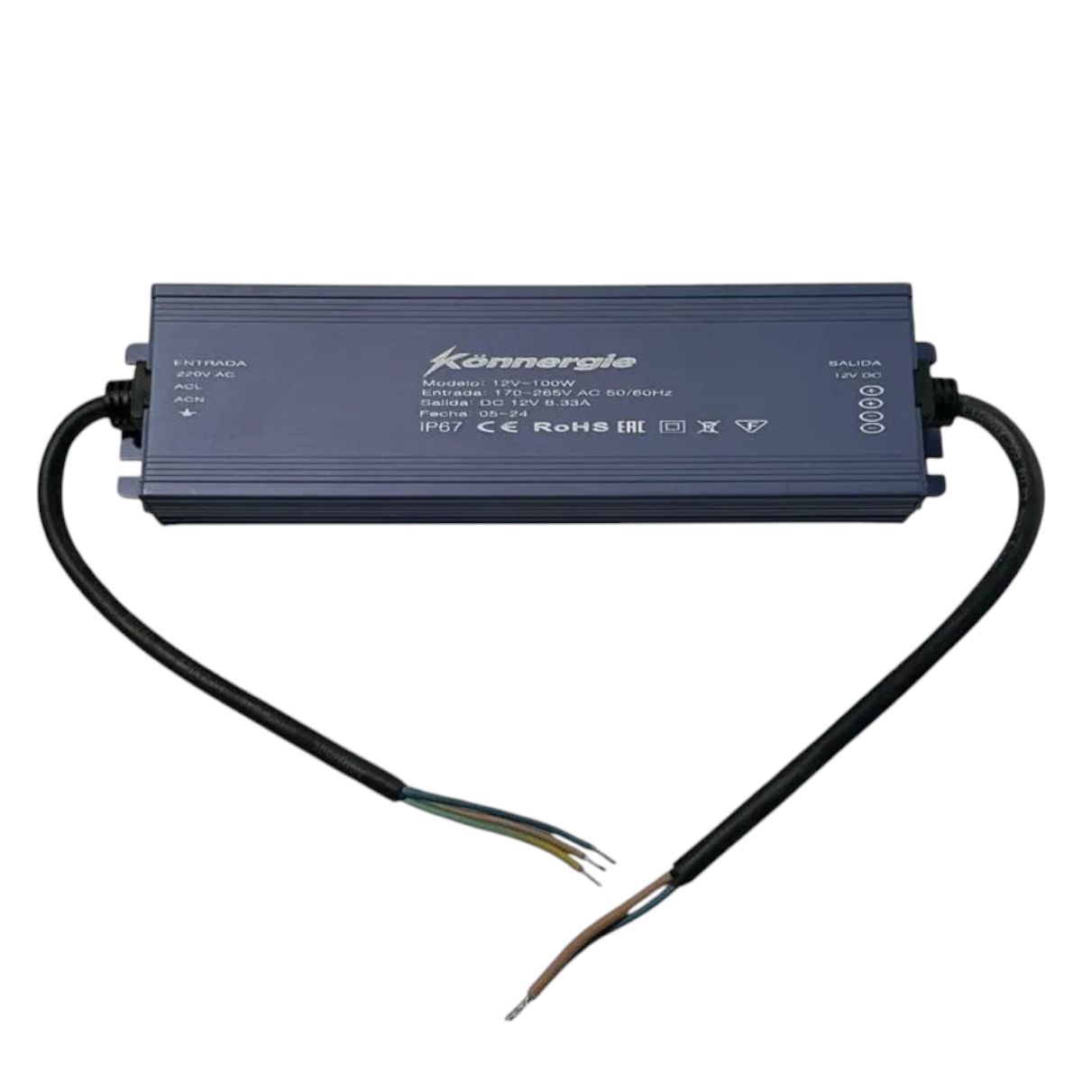 GENERICO - 2 Fuentes de Poder 12V 8.33A 100W IP67 Hermética