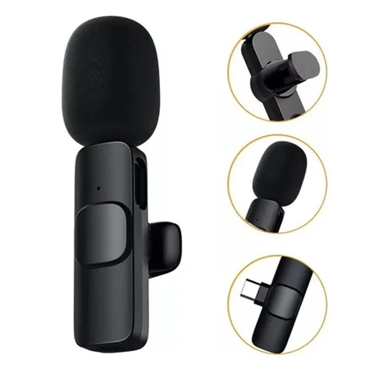 GENERICO - Micrófono Inalámbrico De Solapa Lavalier Celular Usb-c