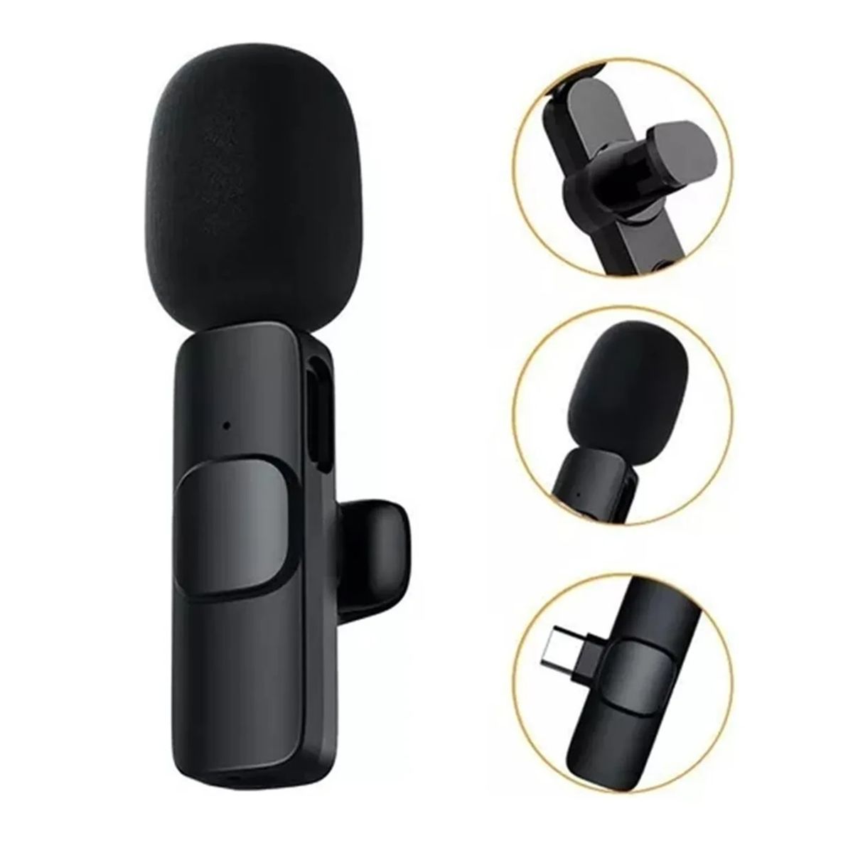 GENERICO - Micrófono Inalámbrico De Solapa Lavalier Celular Usb-c