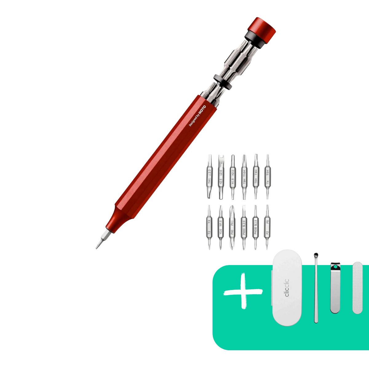 HOTO - HOTO Destornillador de Precisión 24 Funciones+ Set Cortauñas